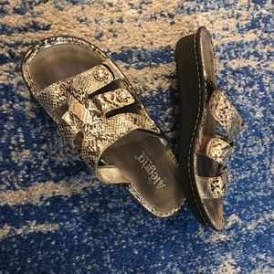 Alegria Slide Sandals - silver -
